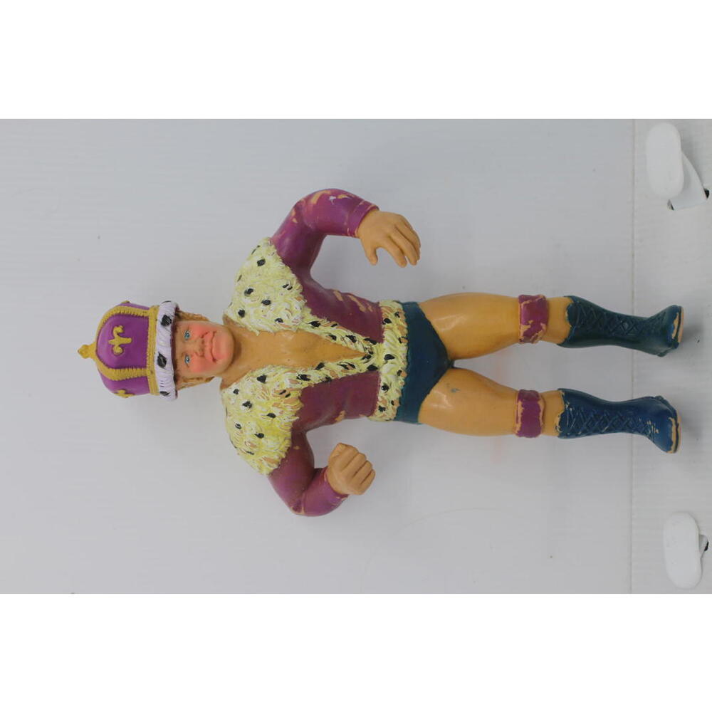 1987 WWF LJN King Harley Race Wrestling Figure w/Crown Titan Sports Heavy Rubber